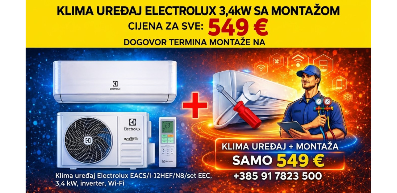 Klima Electrolux 3,4kW