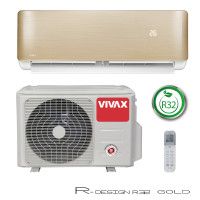 Klima uređaj Vivax R+ Design ACP-12CH35AERI+, 3.5kW, 3D Inverter, Ionizator, Wi-Fi ready - gold